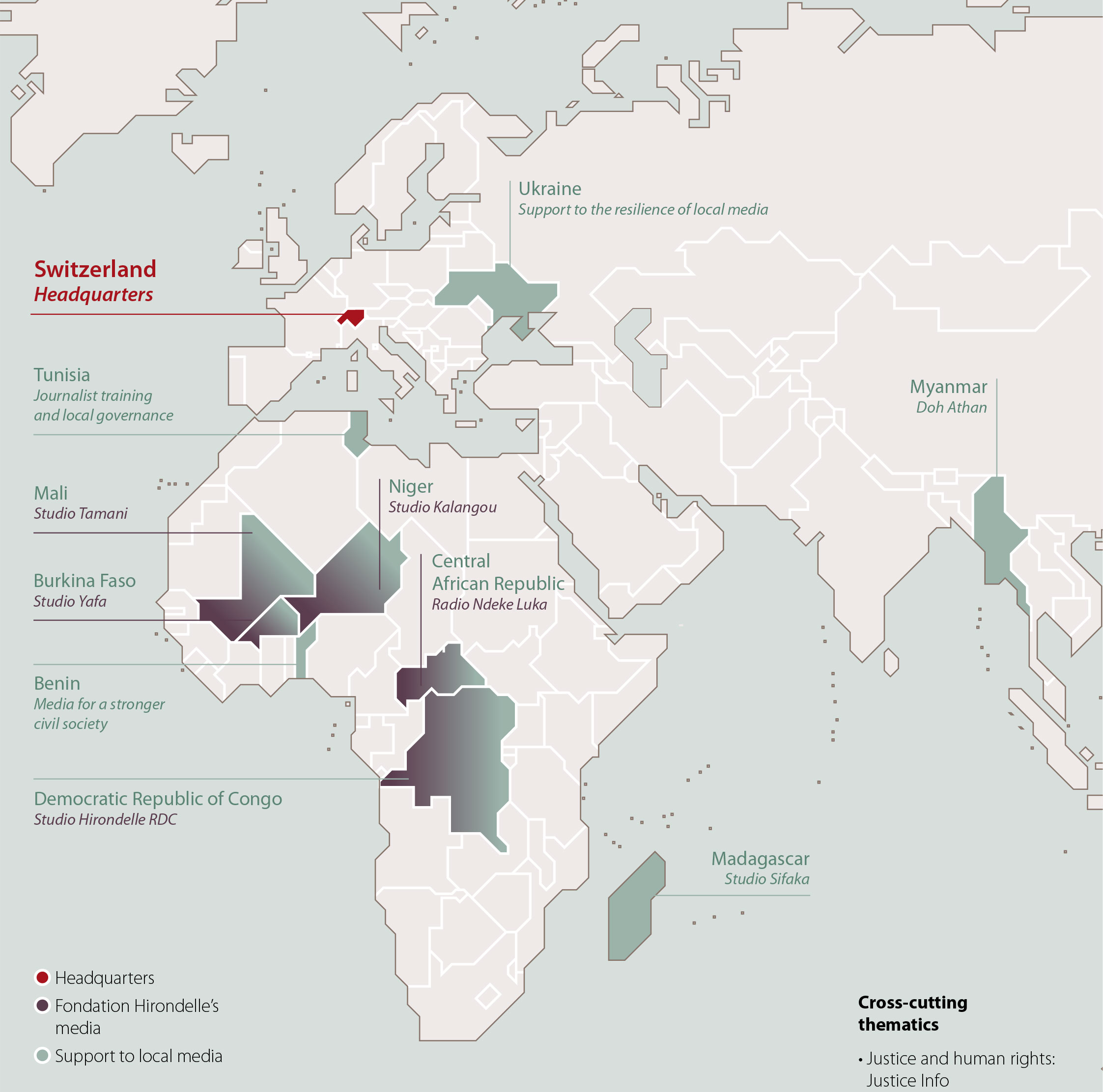 Fondation Hirondelle operations in 2024